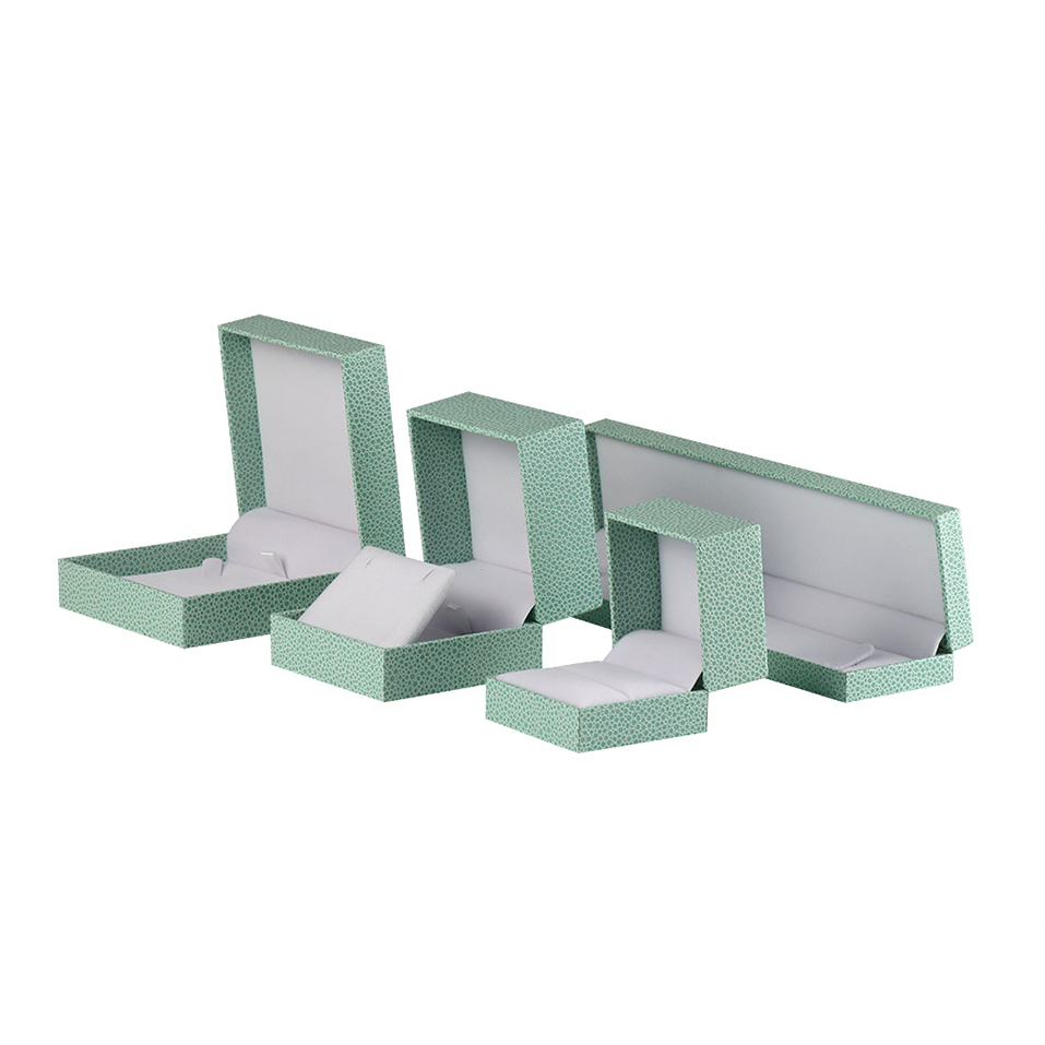 Green Texture Paper Jewelry Boxes Wholesale