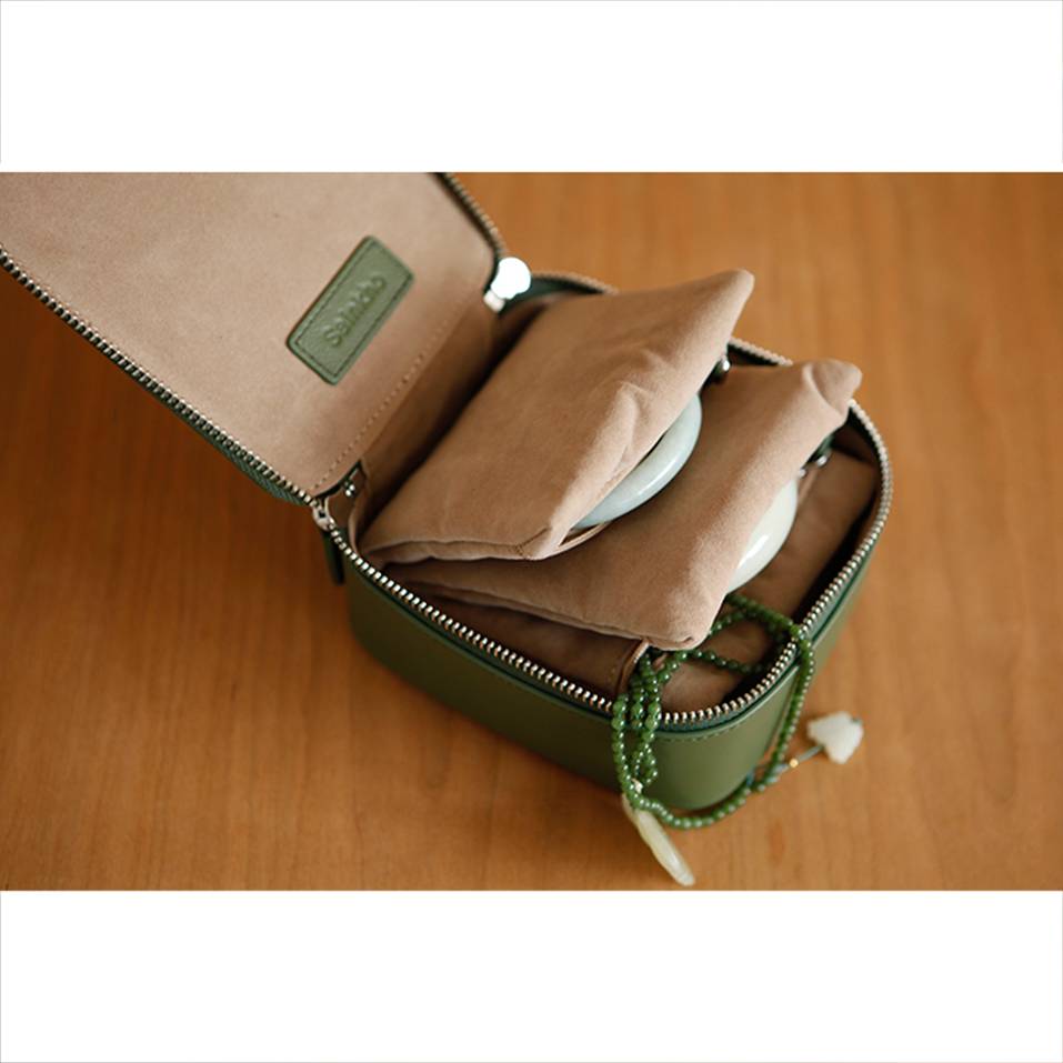 Custom Jewelry Leather Storage Box Portable