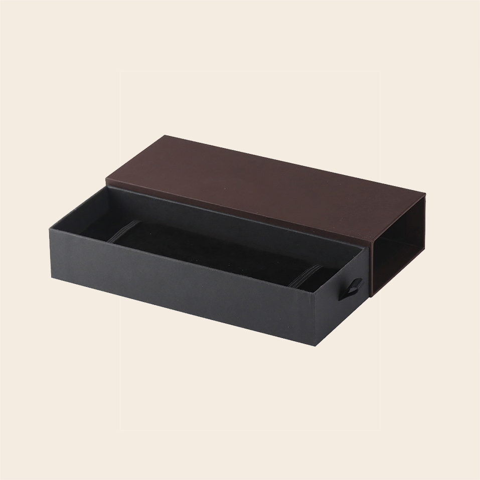Wholesale Watch Paper Drawer Box Brown Color