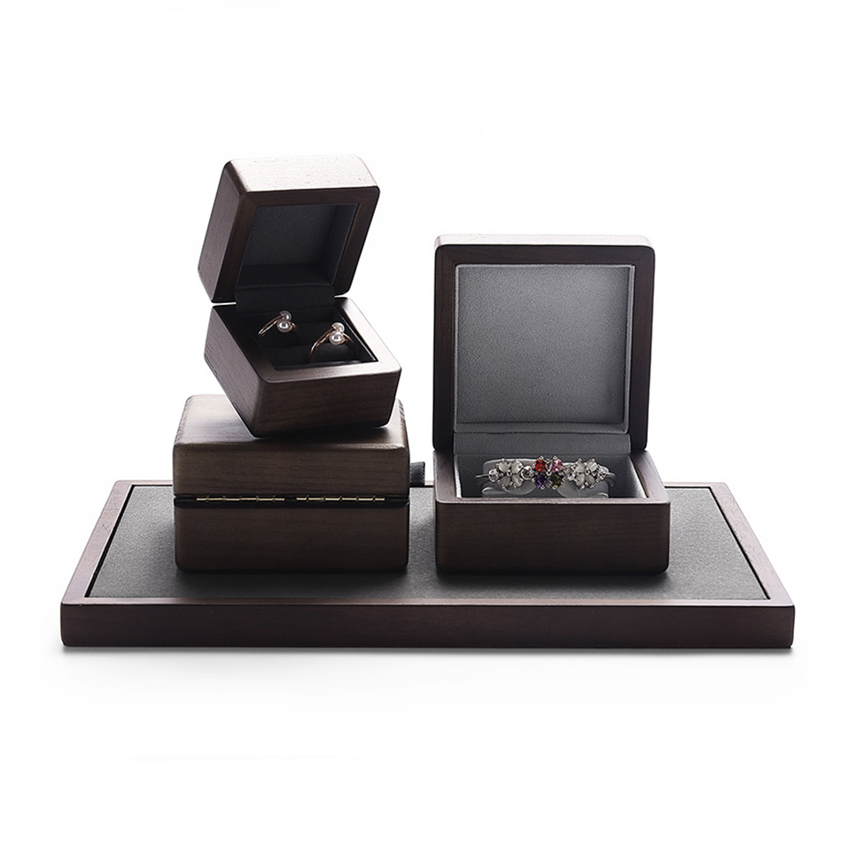 Luxury handmade wooden jewellery wedding ring pendant bangle boxes wholesale