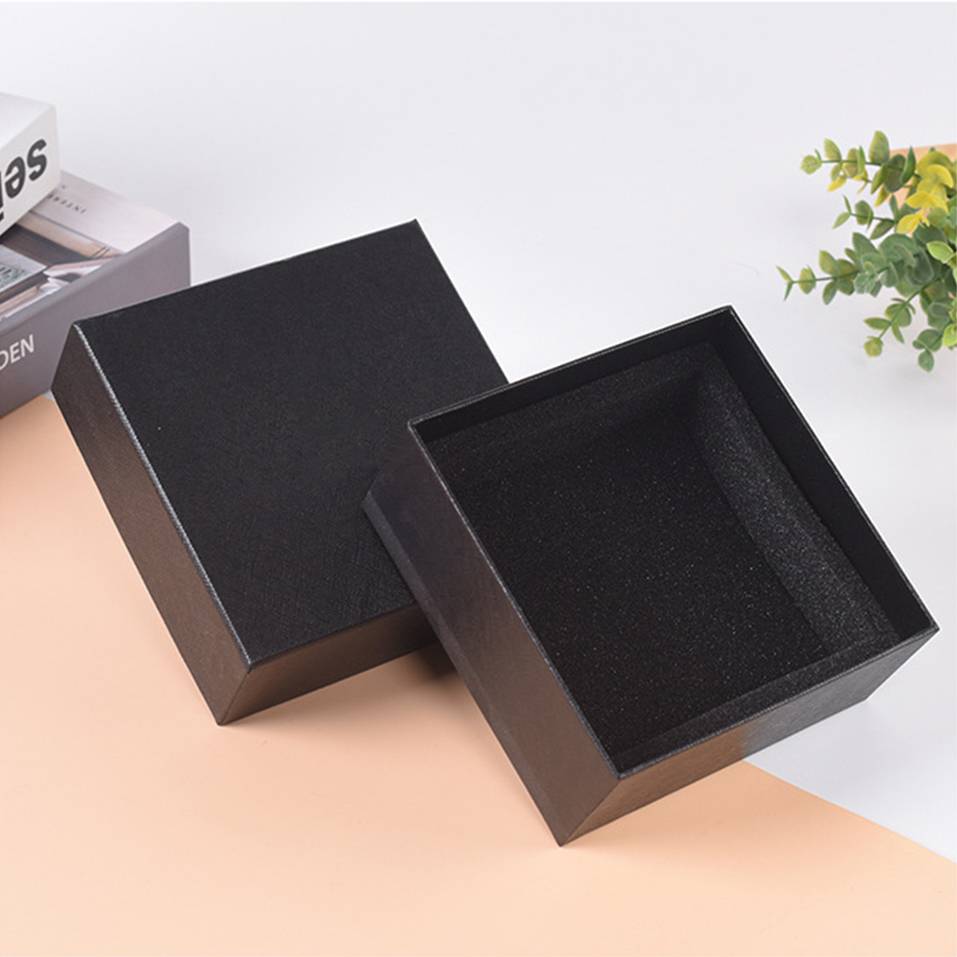 Factory black paper cardboard pendant jewellery gift packaging boxes wholesale
